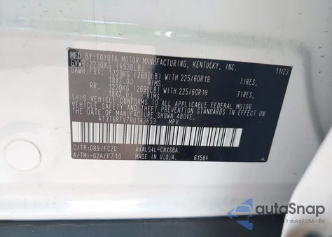 2024 Toyota Rav4 Hybrid Se z USA, uszkodzony, nr VIN 4T3T6RFV7RU143653